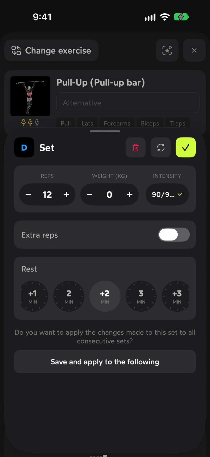 The same set with the reps raised to 12