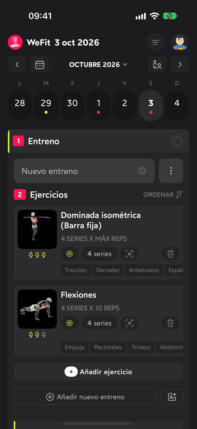 Tarjeta en Hoy con la Dominada isométrica en lugar de la Dominada