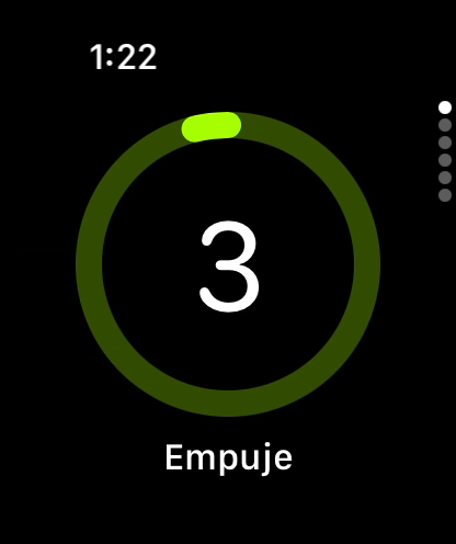 Player countdown with the number 3 inside a ring